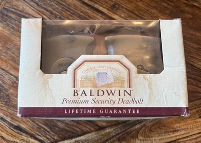 NEW BALDWIN PREMIUM SECURITY DEADBOLT 98212.452 Distressed Antique Nickel Matte