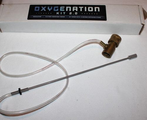 Oxygenation Kit 2.0 with regulator & 16" aeration wand beer brewing fermentation