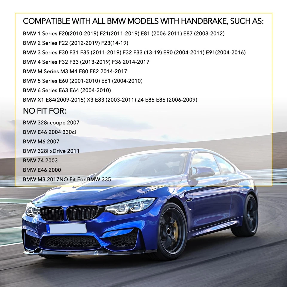 Empuñadura de freno de mano de fibra de carbono, freno eléctrico para accesorios BMW Serie 1 2 3 4 F30 F34 Foto 3 de 4