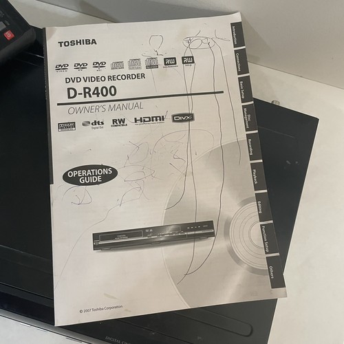 Toshiba D-R400 DVD DVDRW Video Recorder TESTED & WORKING W/Remote Manual - Picture 2 of 10