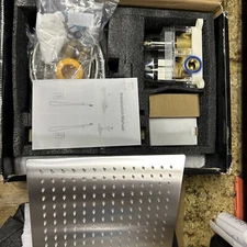 Brushed Nickel Shower Faucet Set Rainfall Shower Head Combo with Mixer Valve Kit