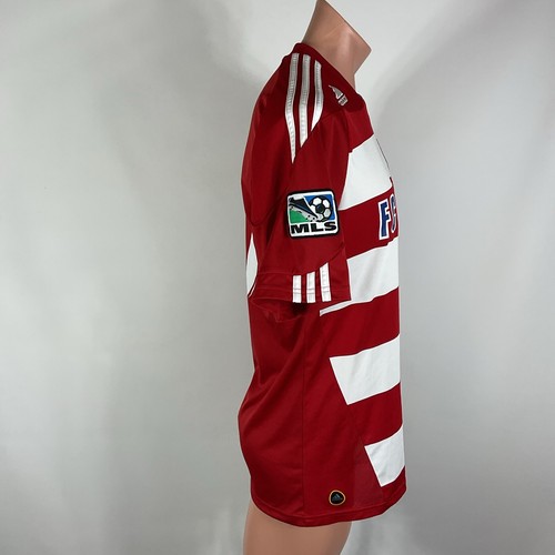 Adidas MLS FC Dallas All Day 2010 Home Jersey Striped Size M Patches #20 Sher - Picture 4 of 10