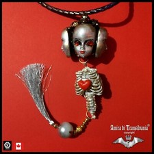 santa muerte amulet goth talisman pendant jew...