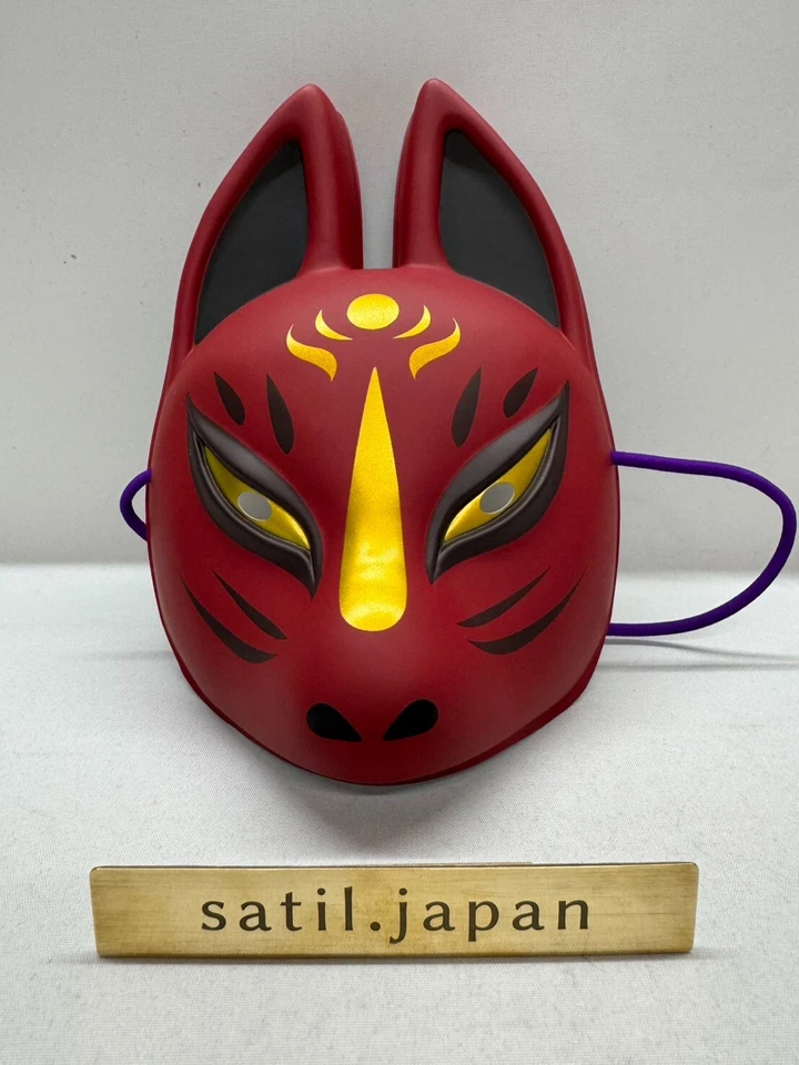 Mask Komendo Kokko Half Face Fox Kitsune Red, Black, White Set of 3 - Image 2 of 4