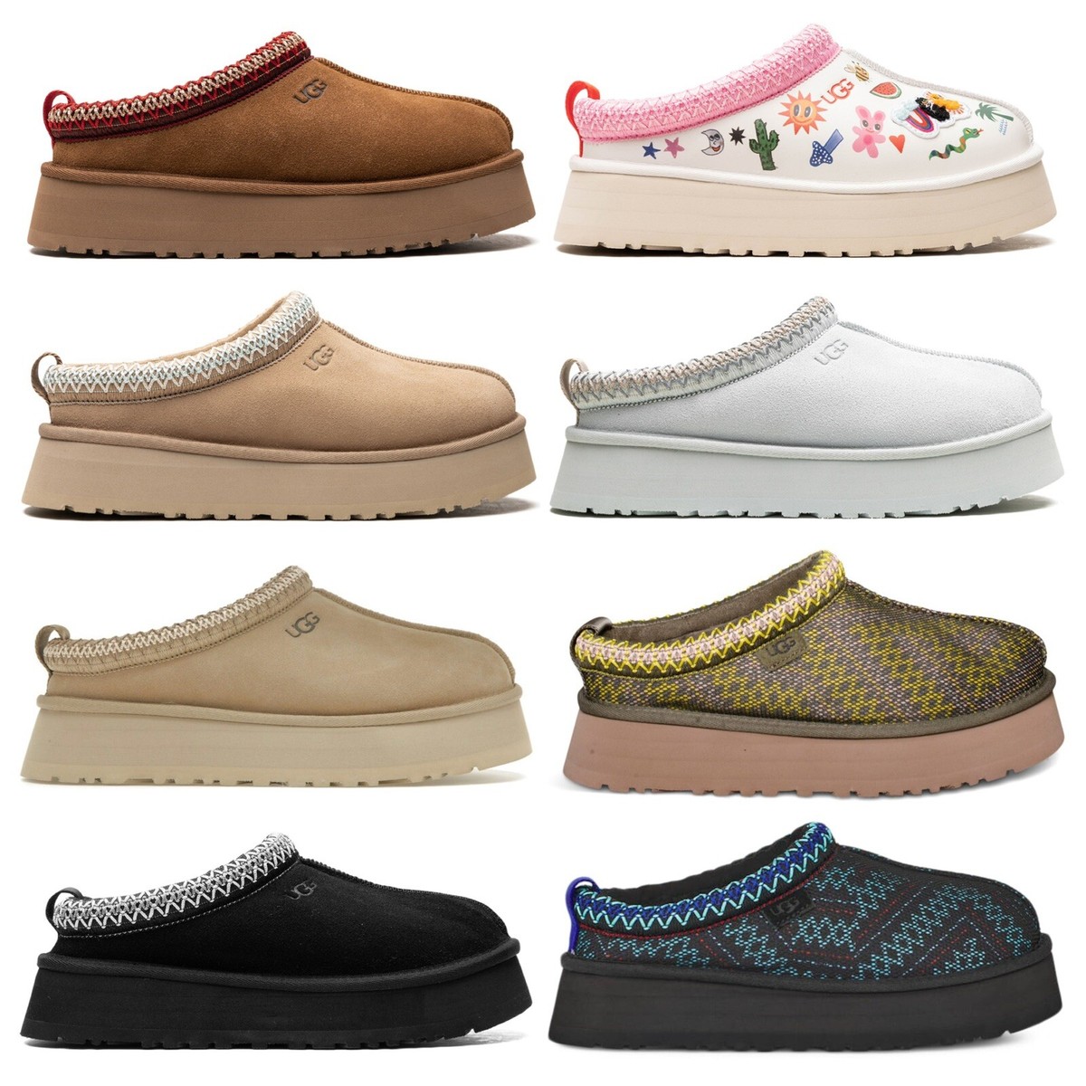 UGG Women's Tazz platform Slipper Sand/Mustard Seed/Chestnut/Pop