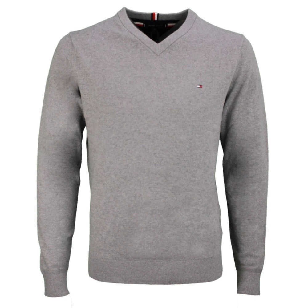 Tommy Hilfiger Men's Knitted Jumper Grey MW0MW28047 P91 Grey | eBay