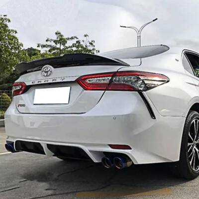 Fits 18-24 Toyota Camry TD Style Trunk Spoiler Trunk Matte Black Primer ABS