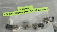 Cat 6 Keystone Jack KJ8 KJ -KDA - E157358, 1R72 - QTY 10