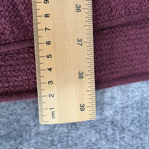 Gudrun Sjoden Dress Womens Large Burgundy Purple Lagenlook Midi Textured Linen - Picture 8 of 9