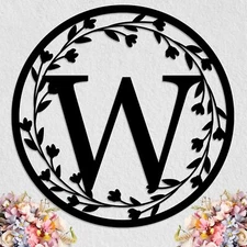 Custom Metal Monogram Sign,Personalized Large Initial Letter Wall Decor,