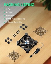 USB 120mm Computer Fan Case Fan With 3 Speed Switch For PC Cabinet Receiver Xbox