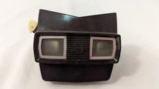 Vintage 1940s 3D Sawyers Viewmaster View Machine Brown Reel Viewer w/Slides