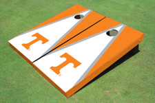 University Of Tennessee White And Orange Matching Triangle Cornhole Boards