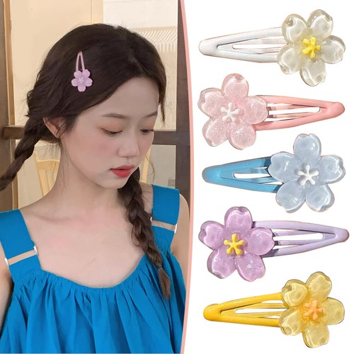 Mode Rosa Blume Haarnadel Süße Haarspangen Kopfbedeckung Mädchen Haarschmuck ▽