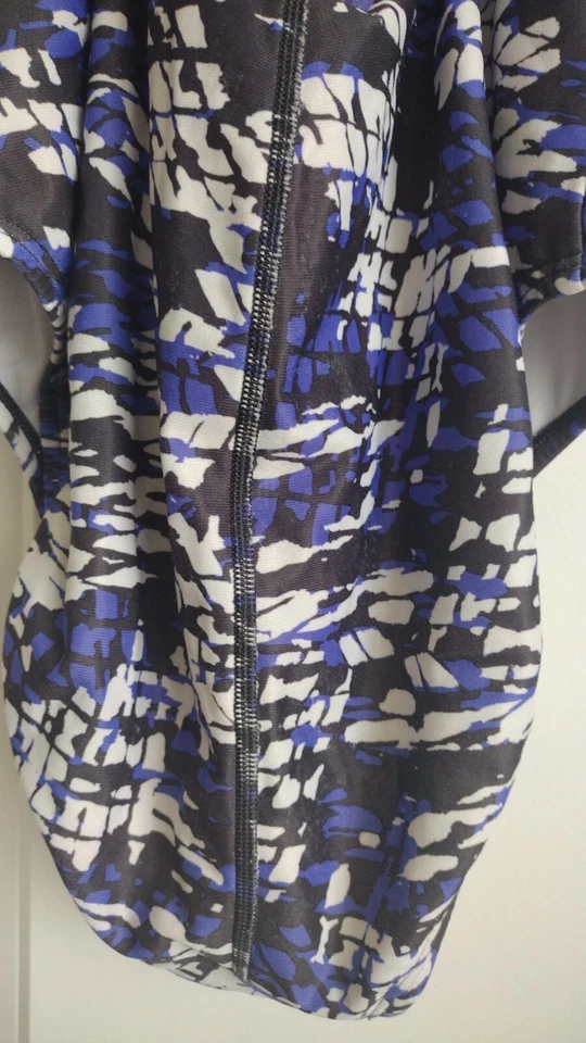 Speedo Hydro Women's One-piece Bathing Suit Purple Gray White Padded Bra 9/10 - Image 4 of 4