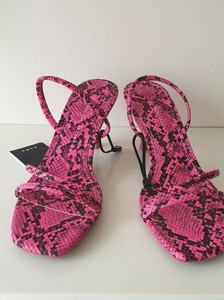 zebra print heeled sandals