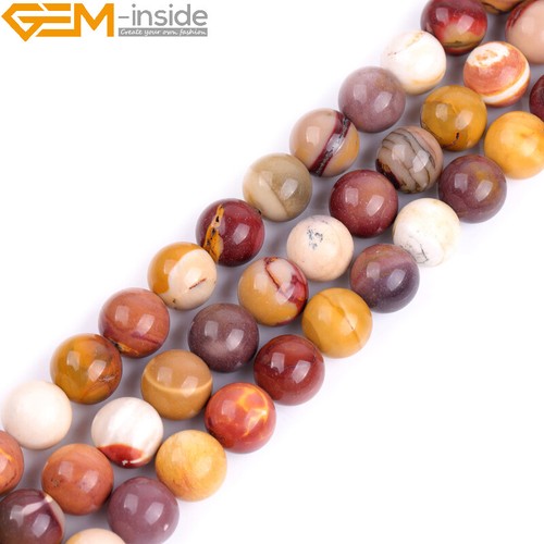 Pietra Naturale Vera Mookaite Pietra Preziosa Perline per Creazione Gioielli 15" Multicolore - Foto 45 di 51