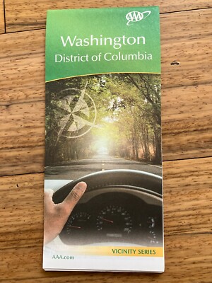 Map of Washington DC. AAA NEW Paper
