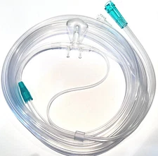 Dual CO2 and O2 Nasal Oral Cannula Male Luer Lock Adult for Mindray 7ft