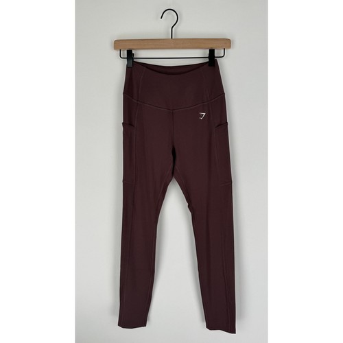 Gymshark High Waisted Pocket Leggings Women Small Chocolate Brown New