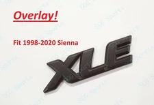 1 Rear Tailgate Matte Black XLE OVERLAY Emblem Badge Letter Fit 1998-2020 Sienna
