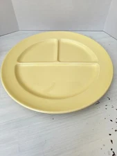 Vintage Luray Pastels Divided Plate Pale Yellow No Chips or Cracks Lovely