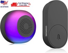 Wireless Doorbell IP66 Waterproof 59 Chimes 760 Feet with Mute Mode &6 LED Light