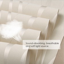 Beige 3D Wave Stripes Embossed Textured Wallpaper Roll Vinyl Wall Paper Covering