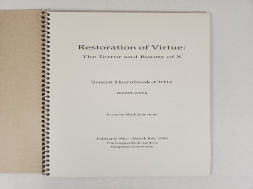 Restoration Of Virtue: The Terror And Beauty Of X By Susan Hornbeak-Ortiz 1996 - Imagen 3 de 8
