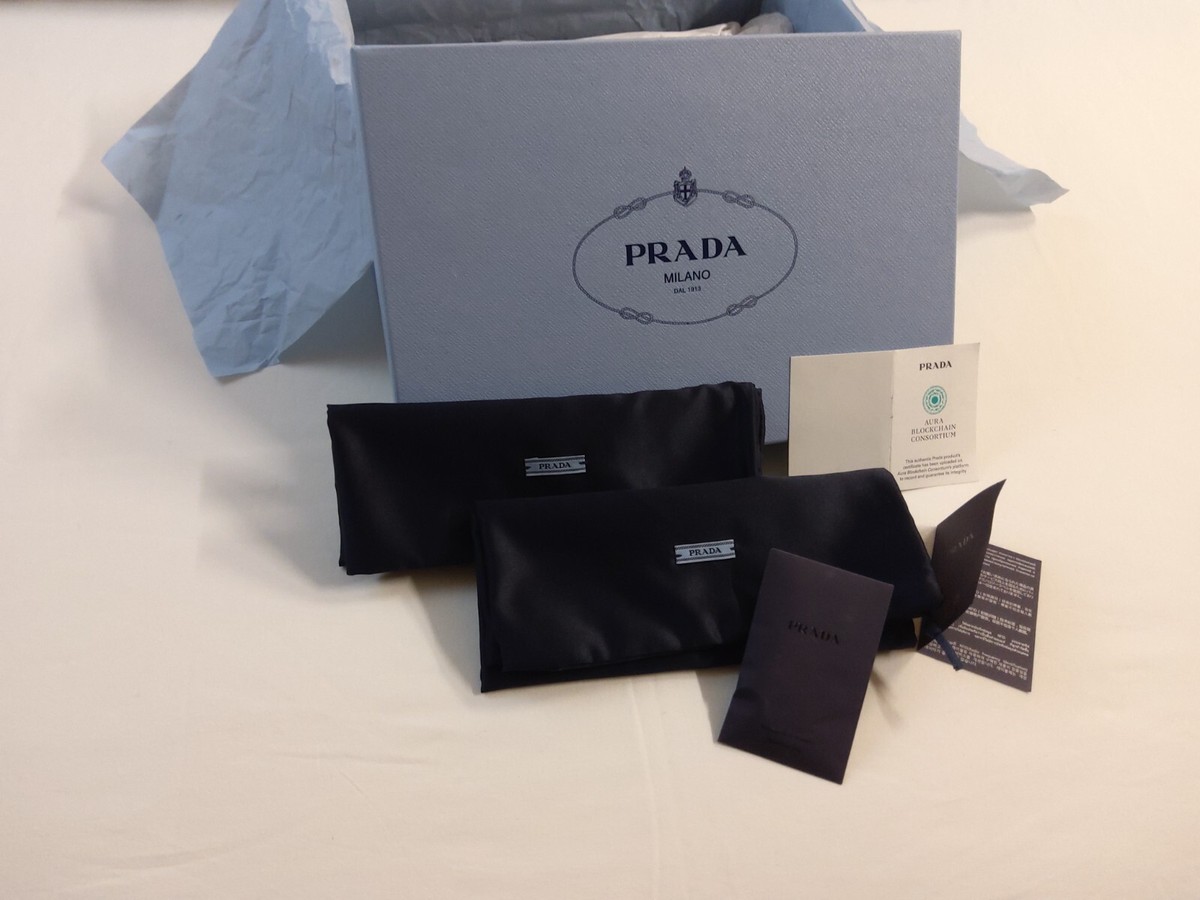 Authentic Prada Empty Shoe Box Light Blue 12
