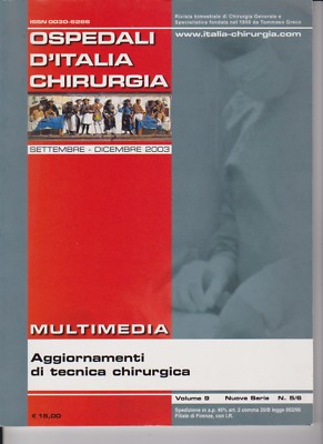 2003 09/12 - KRANKENHÄUSER ITALIEN CHIRURGIE - 09/12 2003 - V.9 - N.5/6 - AUF ENGLISCH