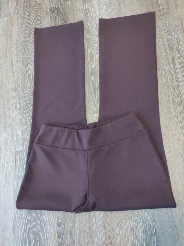 Moda Bug Mujer Talla S Pull On Pantalón Elástico Marrón Alto Pierna Recta Foto 2 de 4