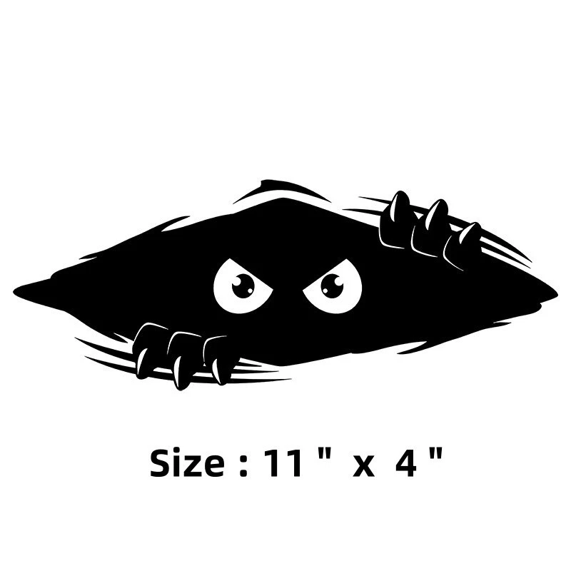 Divertida calcomanía de vinilo espeluznante para parachoques de ventana de automóvil camión SUV Foto 3 de 4