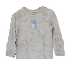 Kids' Pullover Sweatshirt Cat  Jack Marble Beige M Long Sleeve Ribbed Hem/Cuffs