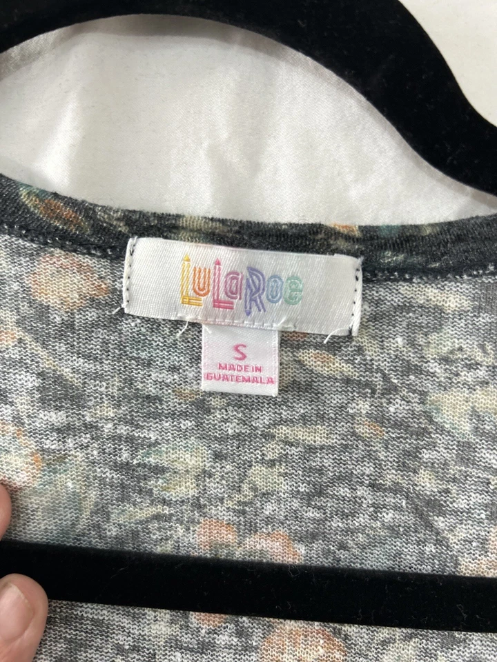 Lularoe Open Duster Cardigan Floral Long Sleeve Pockets Linen Blend Size Small - Image 4 of 4