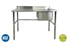 NSF 48" W Commercial Food Truck Kitchen Service Sink Work Table Utility Sink