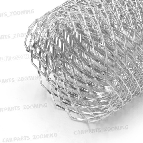 10 x 20mm Silver Aluminum Car Body Front Bumper Rhombic Grill Mesh 100 x 33cm - Picture 4 of 8