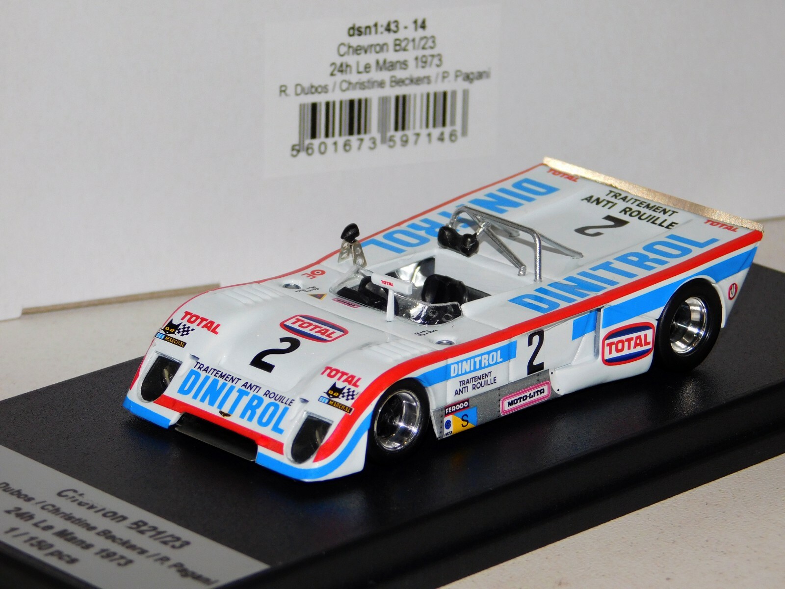 CHEVRON B21/23 #2 DUBOS/PAGANI LE MANS 1973 LIM. 1/150 TROFEU DSN1:43-14 1:43