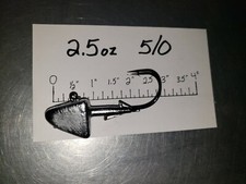 10 2.5oz S9 Shad Head Jigs on HD Mustad  5/0  6/0  7/0  or  8/0  BLN Hooks