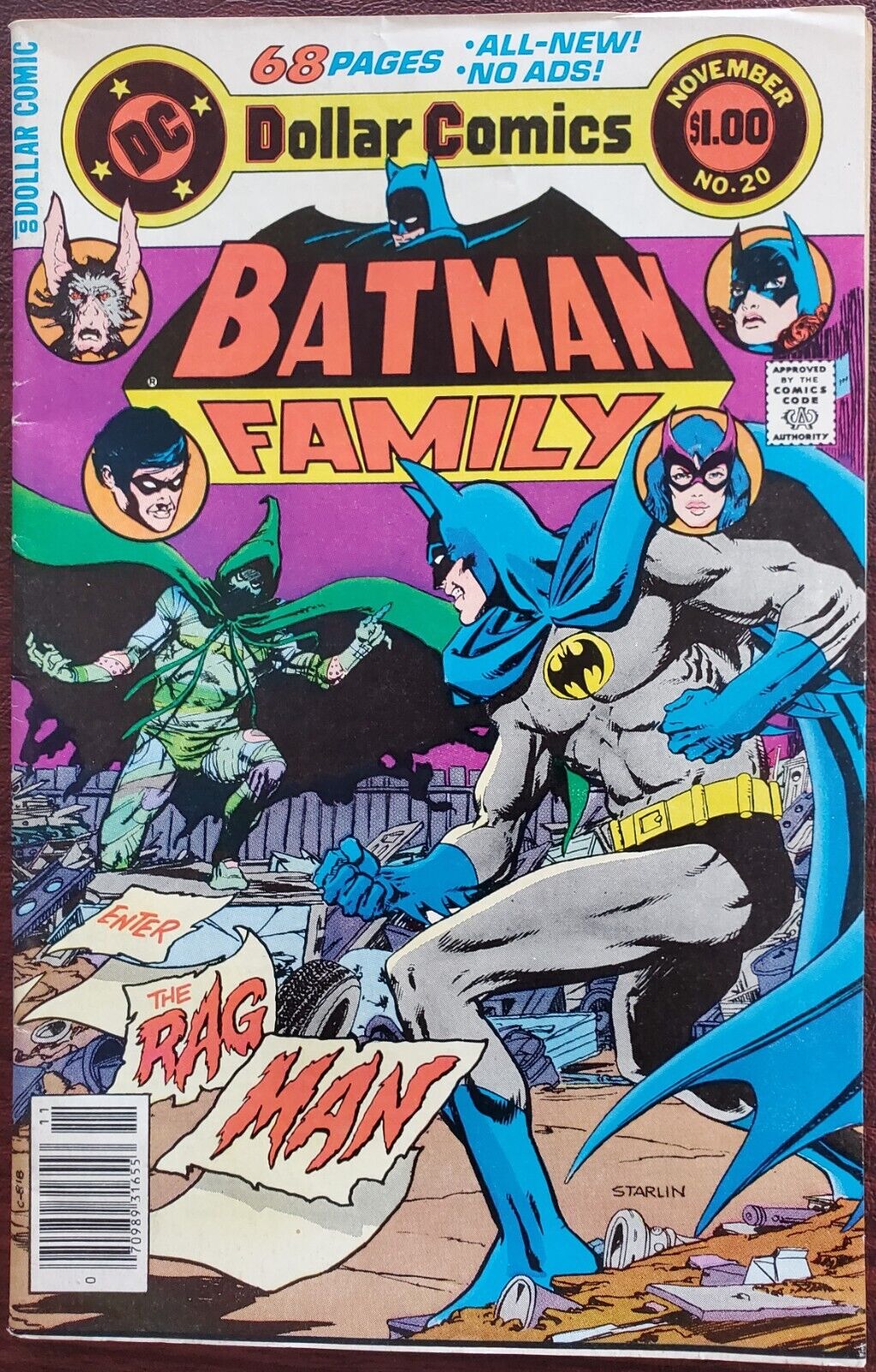 Batman Family  #20 VF- 7.5 (DC 1978) ~ Jim Starlin Cover ✨