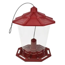 Pennington Red Resin Grand Ecozebo Bird Feeders, 1 Pack, 10 lbs.
