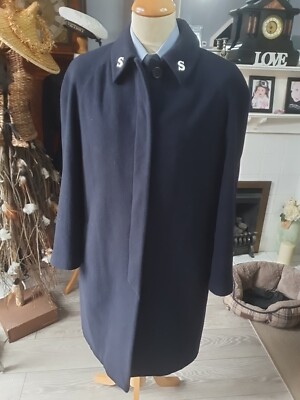 Vintage Wool Salvation Army Women's Mens Uniform Great Coat