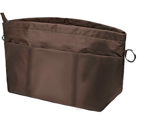 Purse Organizer Insert Bag Tote Handbags 11 Pockets Coffee Large