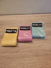 Set of 3 Redge Fit Resistance Band Loop Exercise Yoga Workout Power Gym Fitness