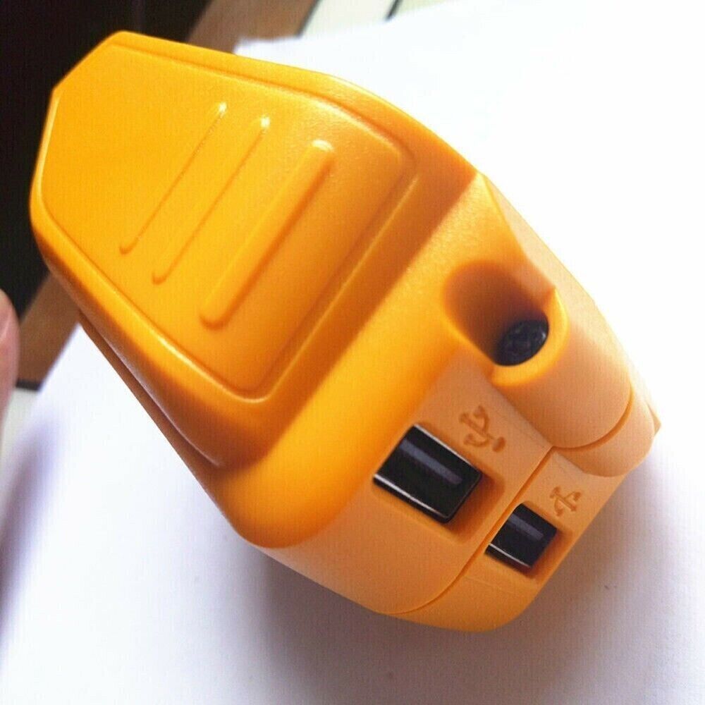 DCB090 Dual USB Charger Adapter For DeWalt 12V-20V Li-ion Battey Power Source