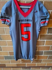 New Vintage Ripon Athletic XL Wisconsin Badgers Game Cut #5 Football Jersey