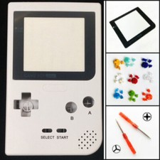 Nintendo Game Boy Pocket GBP Replacement Housing Shell White BUTTONS 