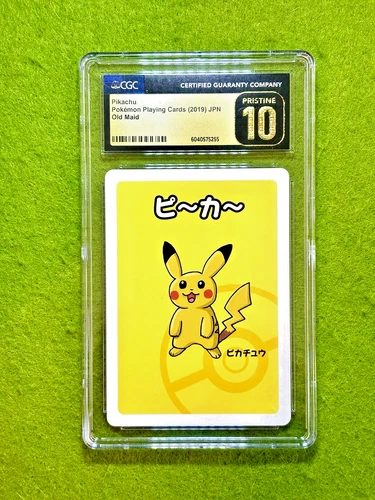 Pikachu CGC 10 PRISTINE Pokémon JAPAN 2019 POKEMON Playing Cards OLD Japanese 10
