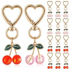 Equsion 12 Pcs Cherry Keychain Bag Purse Charms Handbags Keyrings Gifts for W...