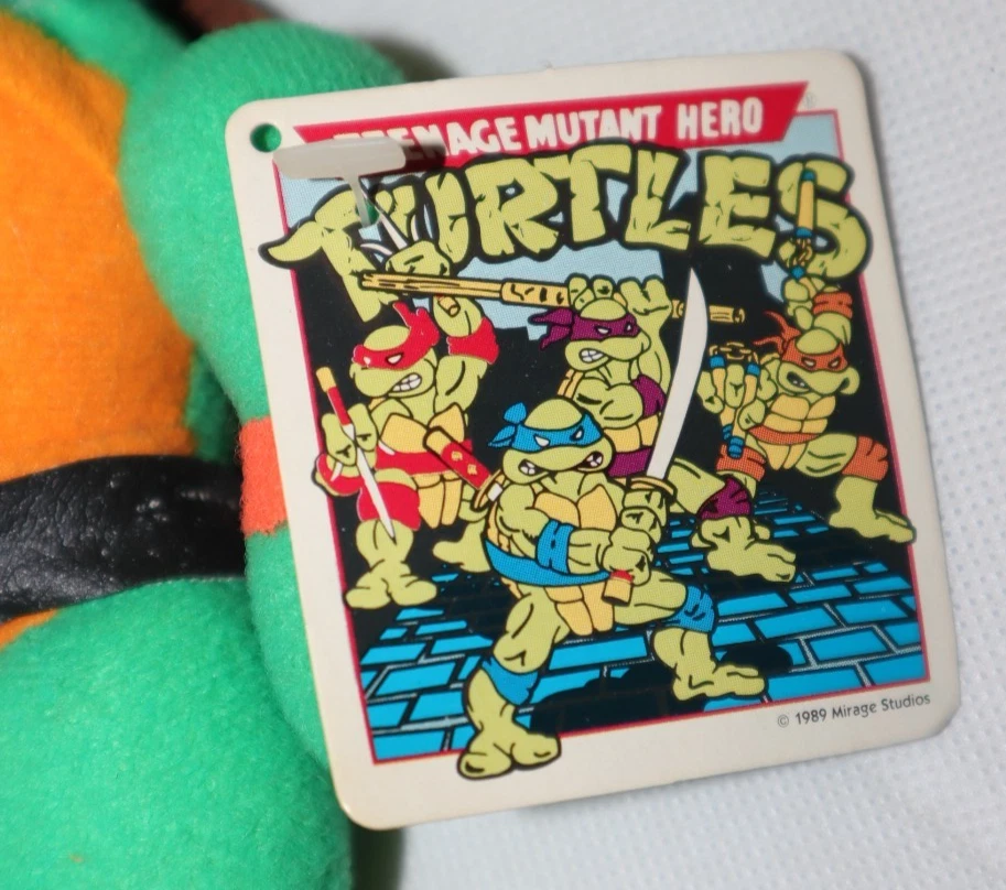 MICHAELANGELO VTG PLUSH FIGURE TEENAGE MUTANT NINJA HERO TURTLE TMNT ACE 1989 - Image 2 of 4